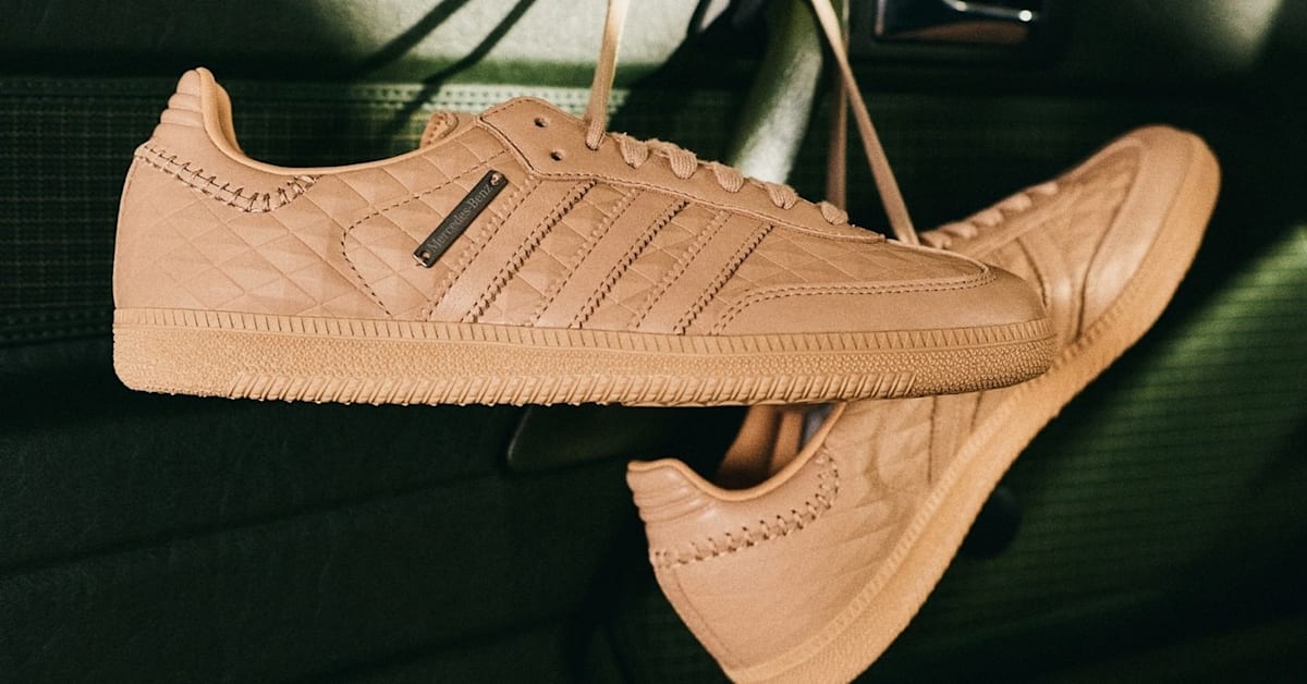 The Mercedes-Benz x Adidas Samba collection is available on Complex