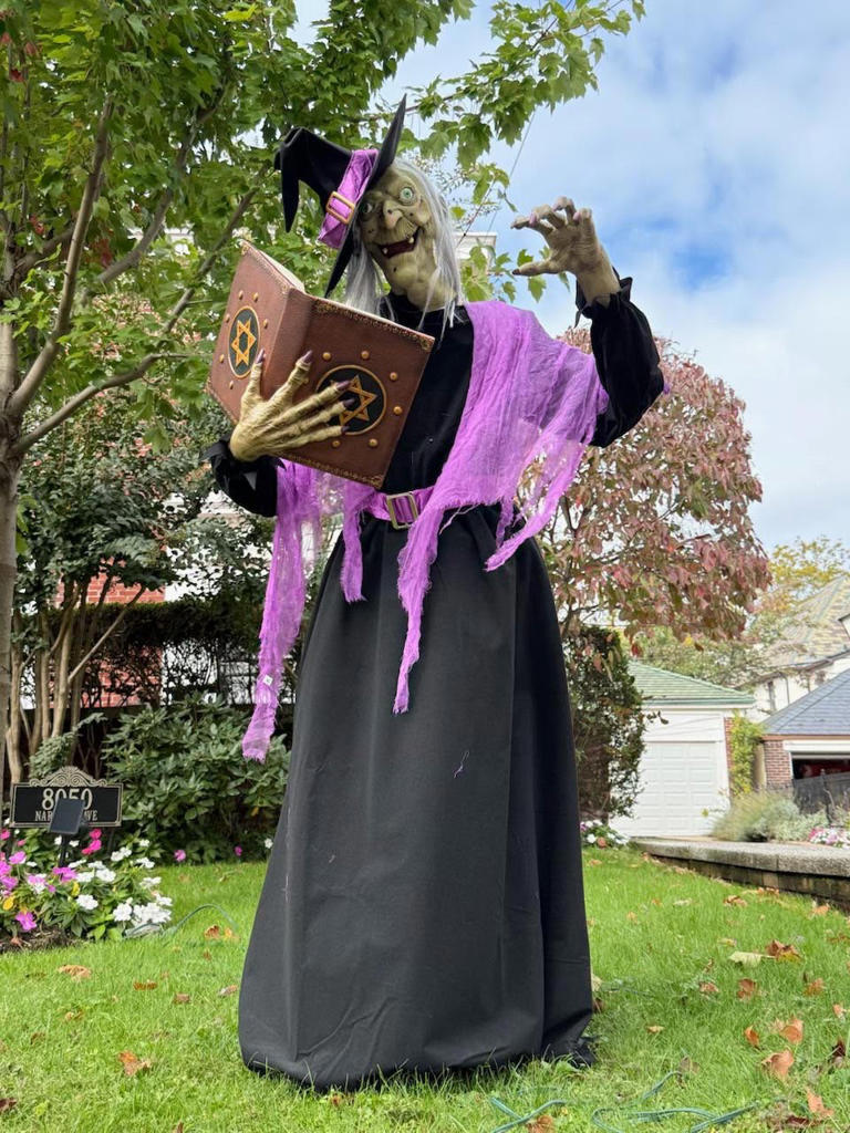 Amazon selling scary $219 Halloween witch with Star of David spell book ...