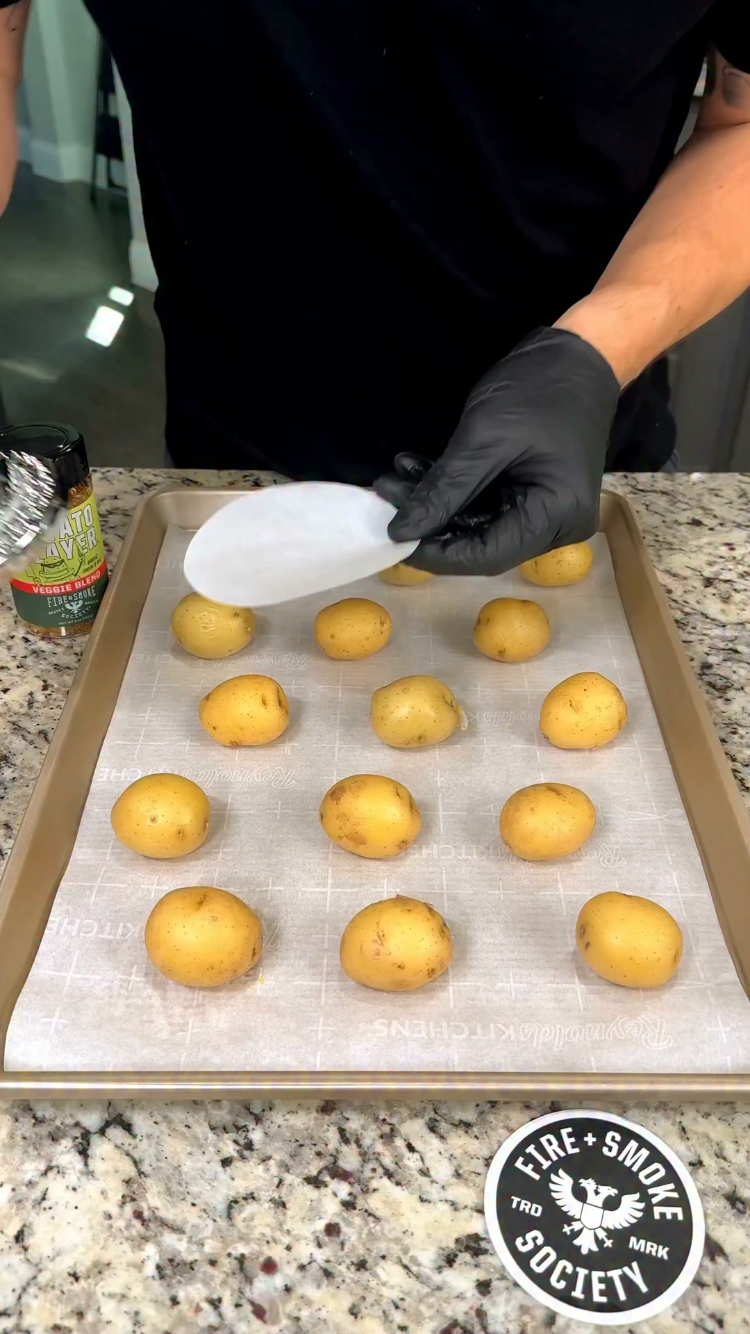 Loaded smashed potatoes
