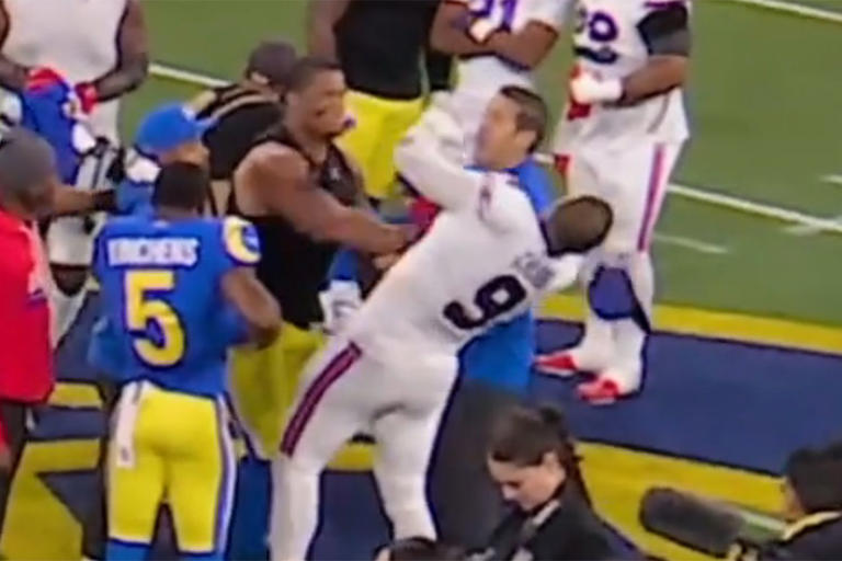 Rams star punches Bills player in ugly scene after Buffalo’s overtime win