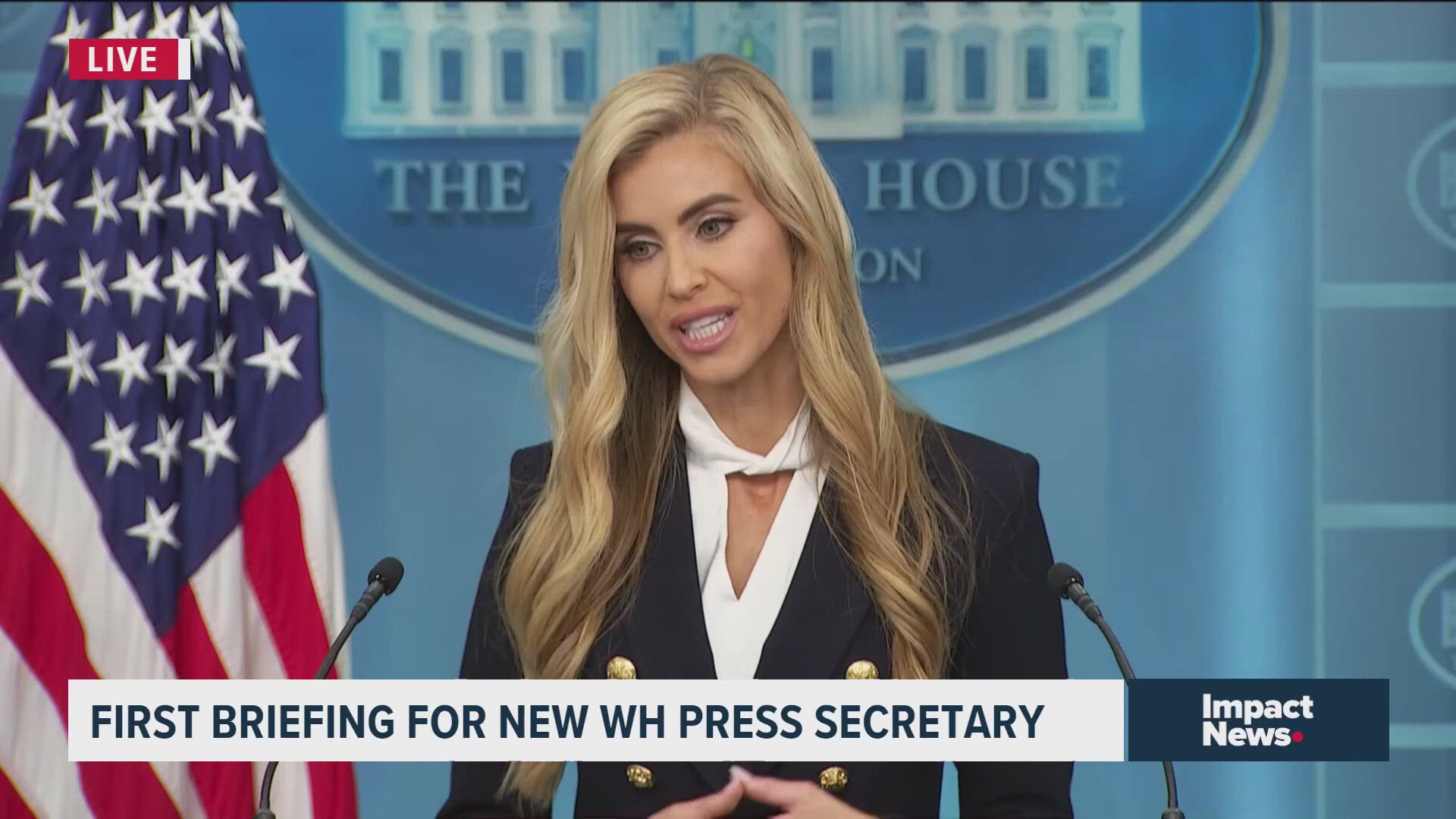 First briefing from new White House press secretary Katie Zacharia