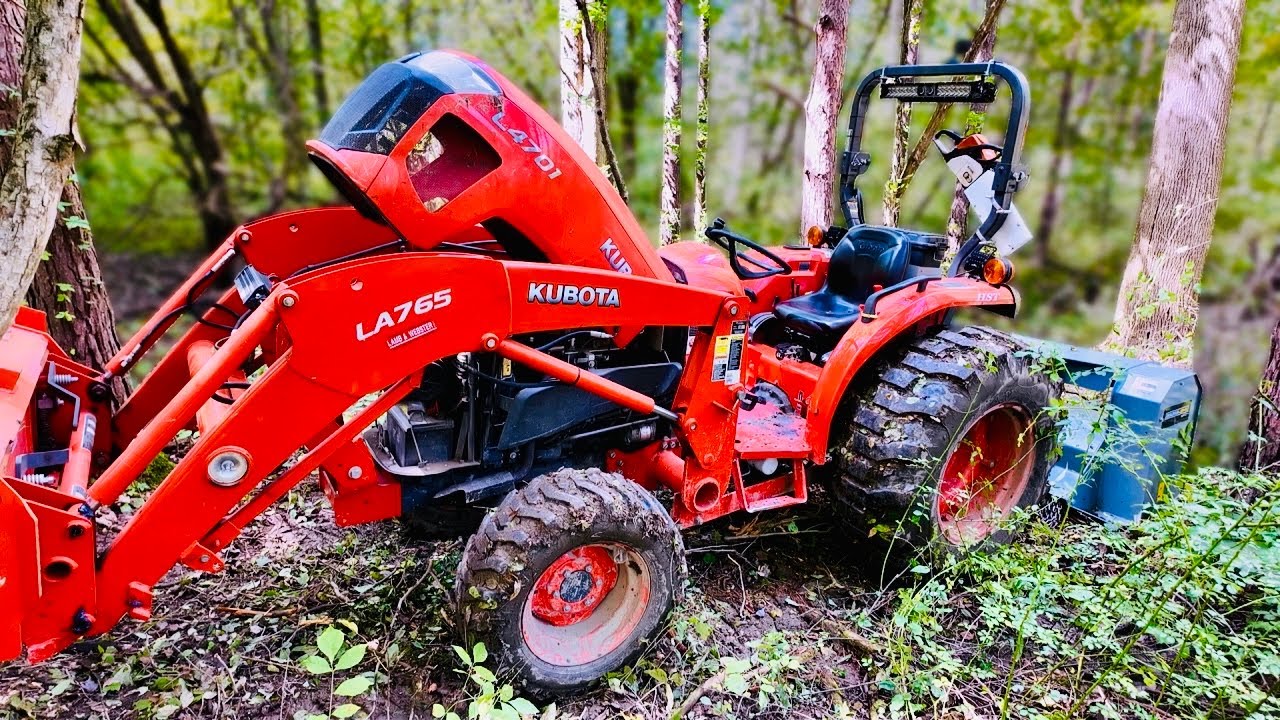 Recovering a broken tractor after forestry mulching