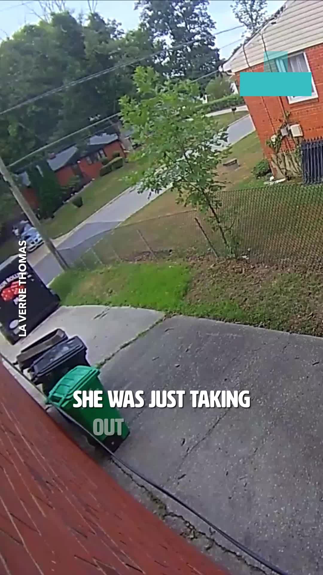 Maryland woman gets the scare of her life taking out trash on CCTV