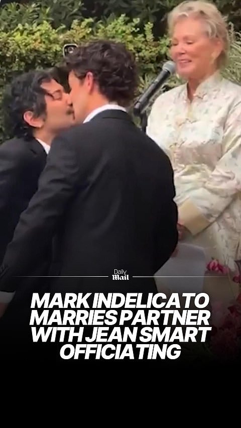 Mark Indelicato marries partner with Jean Smart officiating
