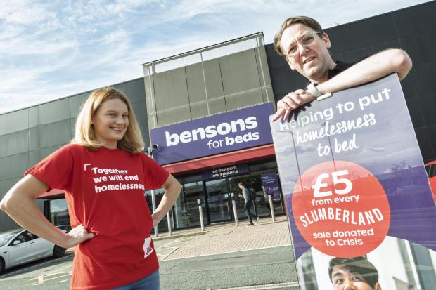 Bensons for Beds raises more than £6,000 for homelessness charity