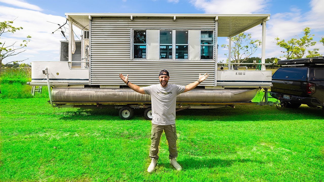 Inside my floating cabin for fishing and cooking