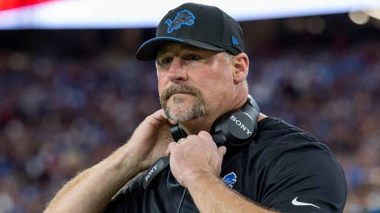 Watch funny Dan Campbell reaction video after reporter asks about Lions ...