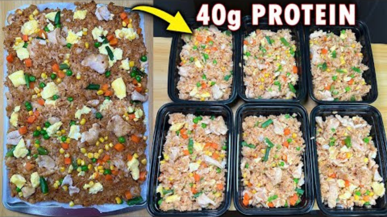 $1.46 healthy fried rice meal prep with a simple hack
