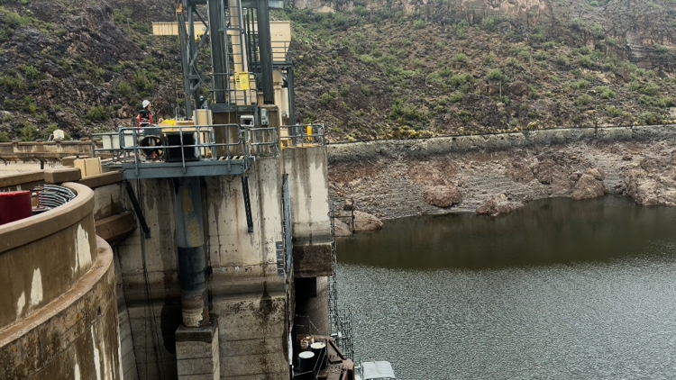 Rare look inside Canyon Lake's dam maintenance north of Mesa