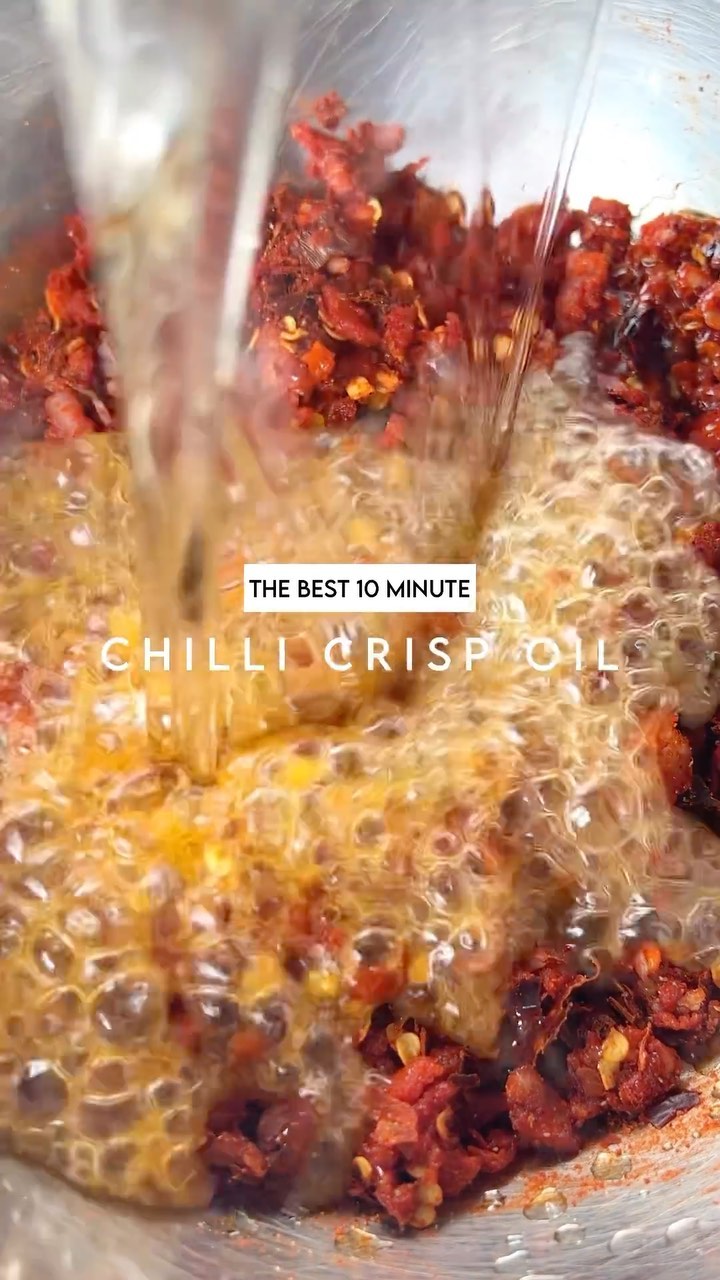 Homemade crispy chili oil to add bold flavor to any dish