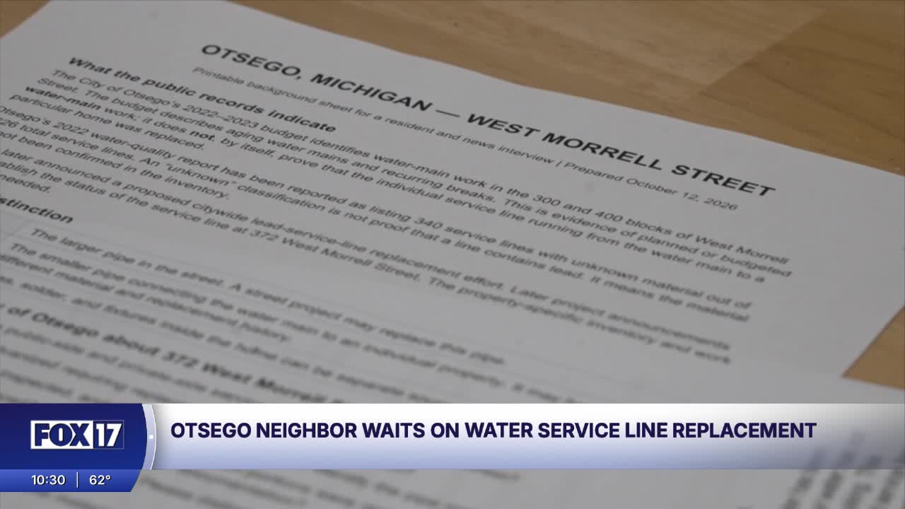 Otsego neighbor questions timeline for lead water line replacements