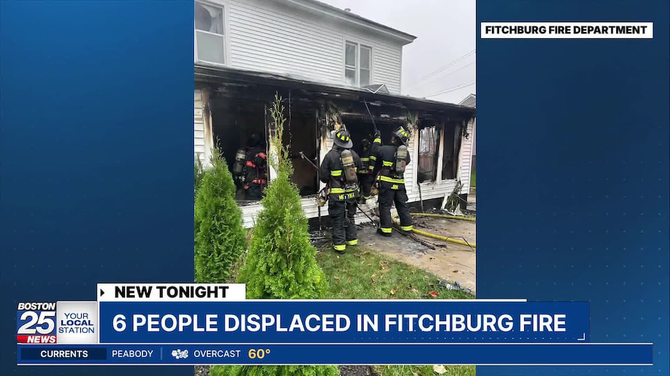 6 displaced after fire breaks out in Fitchburg home