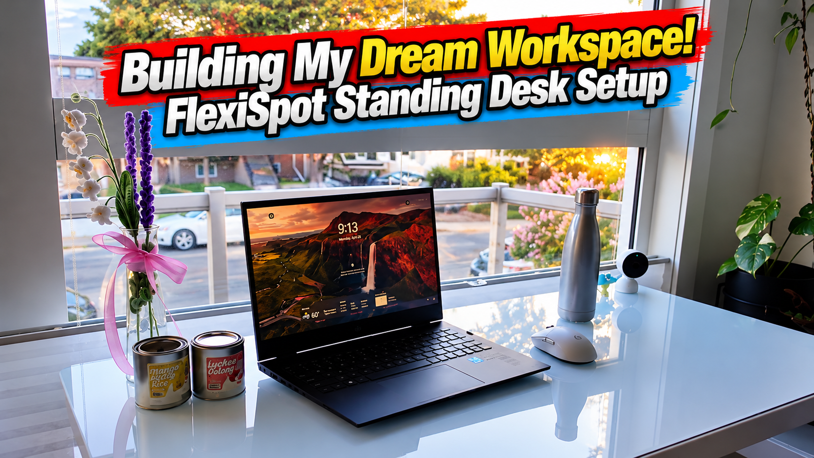 Building my dream workspace! FlexiSpot standing desk setup