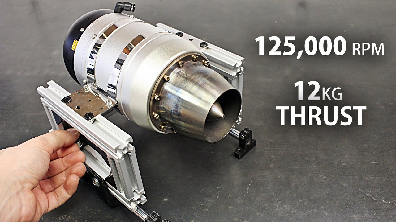 RC jet engine testing and turbine performance