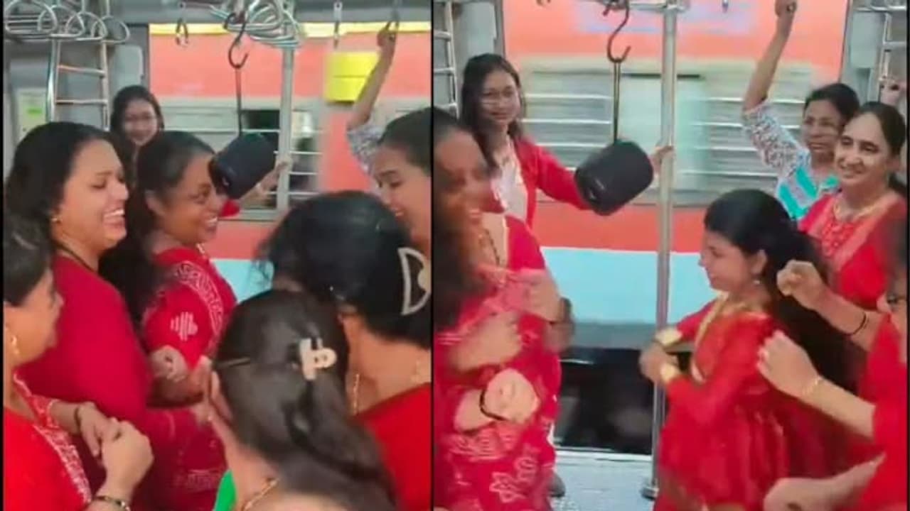 Mumbai local train turns into garba floor as women dance to Navratri ...