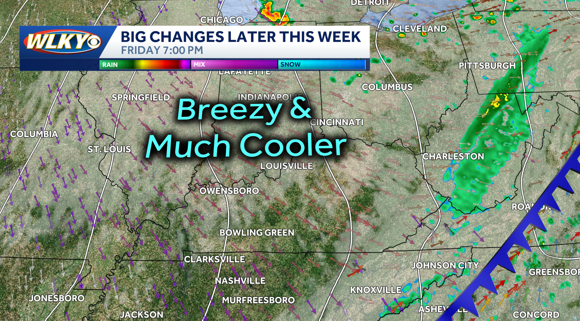 Impact weather: Scattered showers Thursday then a big cooldown on the way