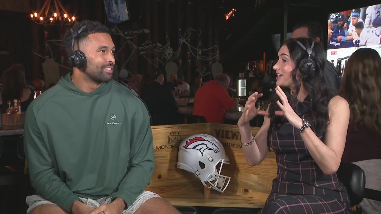 Denver Broncos' Justin Strnad celebrates win against Chargers