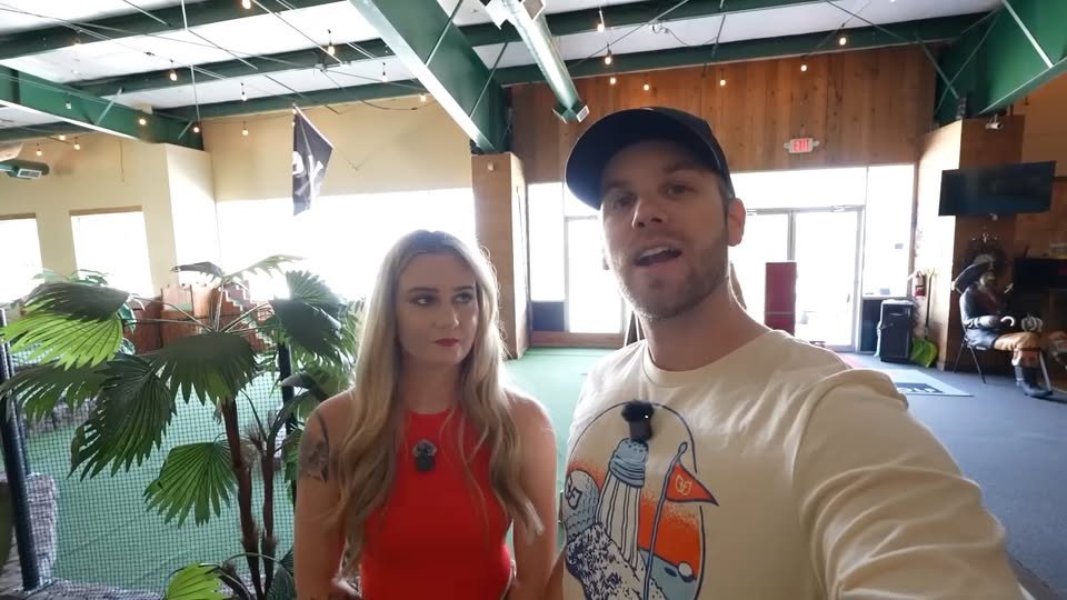 Homemade mini golf course fun