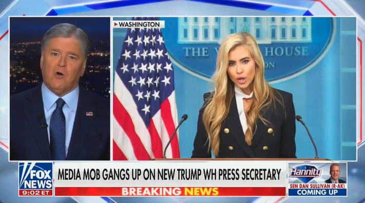 Hannity defends Trump’s new press secretary after shaky first briefing ...