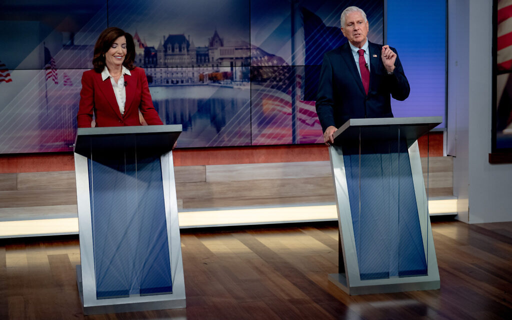 During NY gubernatorial debate, GOP's Blakeman attacks incumbent Hochul over antisemitism, ties to Mamdani