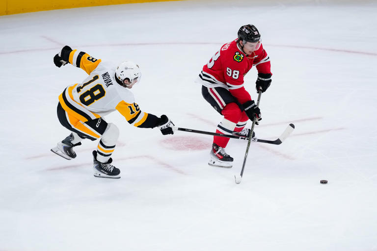 Blackhawks star Connor Bedard makes his season debut in victory over ...