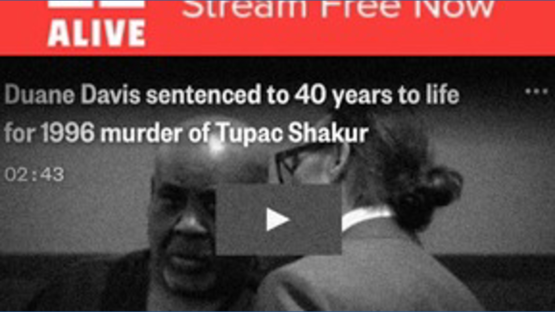 Tupac Shakur murder case | Keefe D sentenced