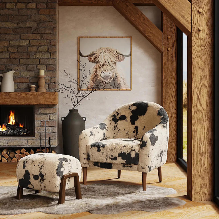 Cow print is autumn's quieter alternative to leopard — and Dunelm's ...