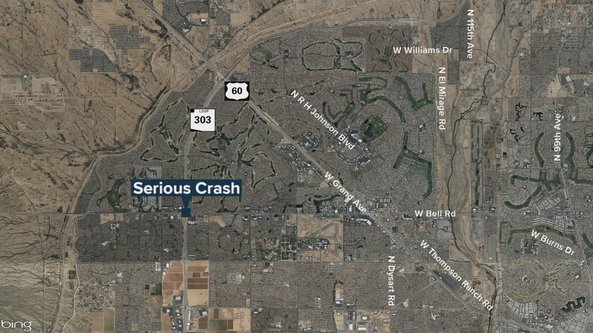 Loop 303 closed after serious crash