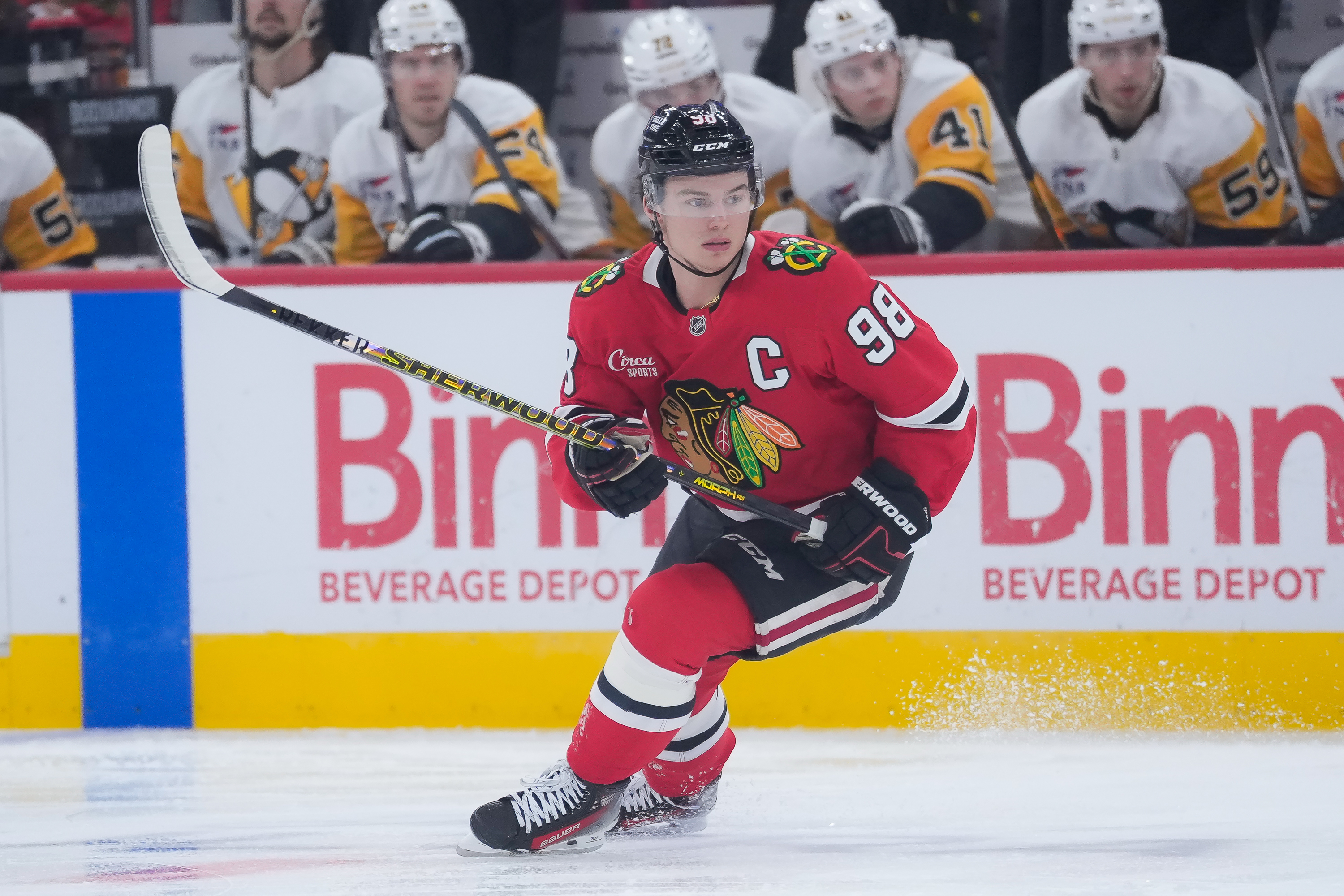 Blackhawks star Connor Bedard makes his season debut in victory over ...