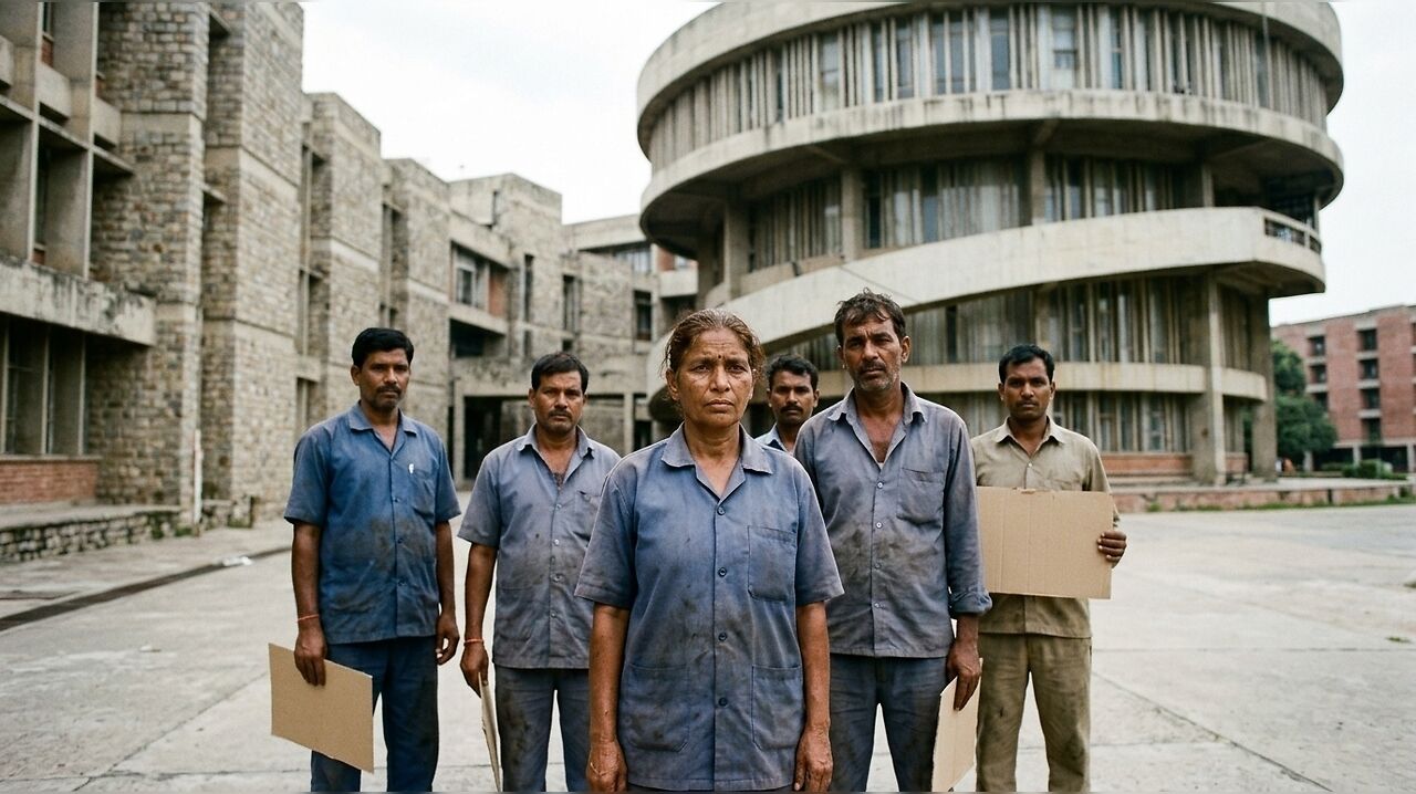 Panjab University multitasking staff protest over recurring salary delays