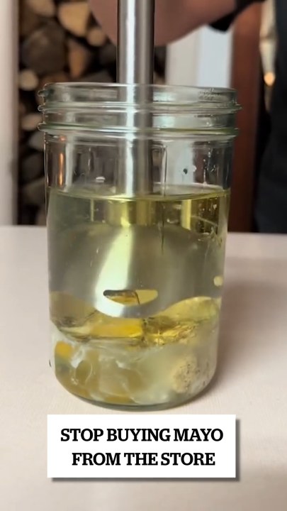 Making homemade mayo