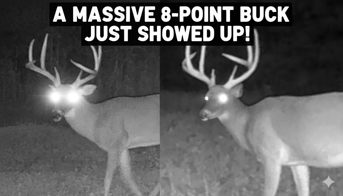 A massive 8-point buck just showed up!