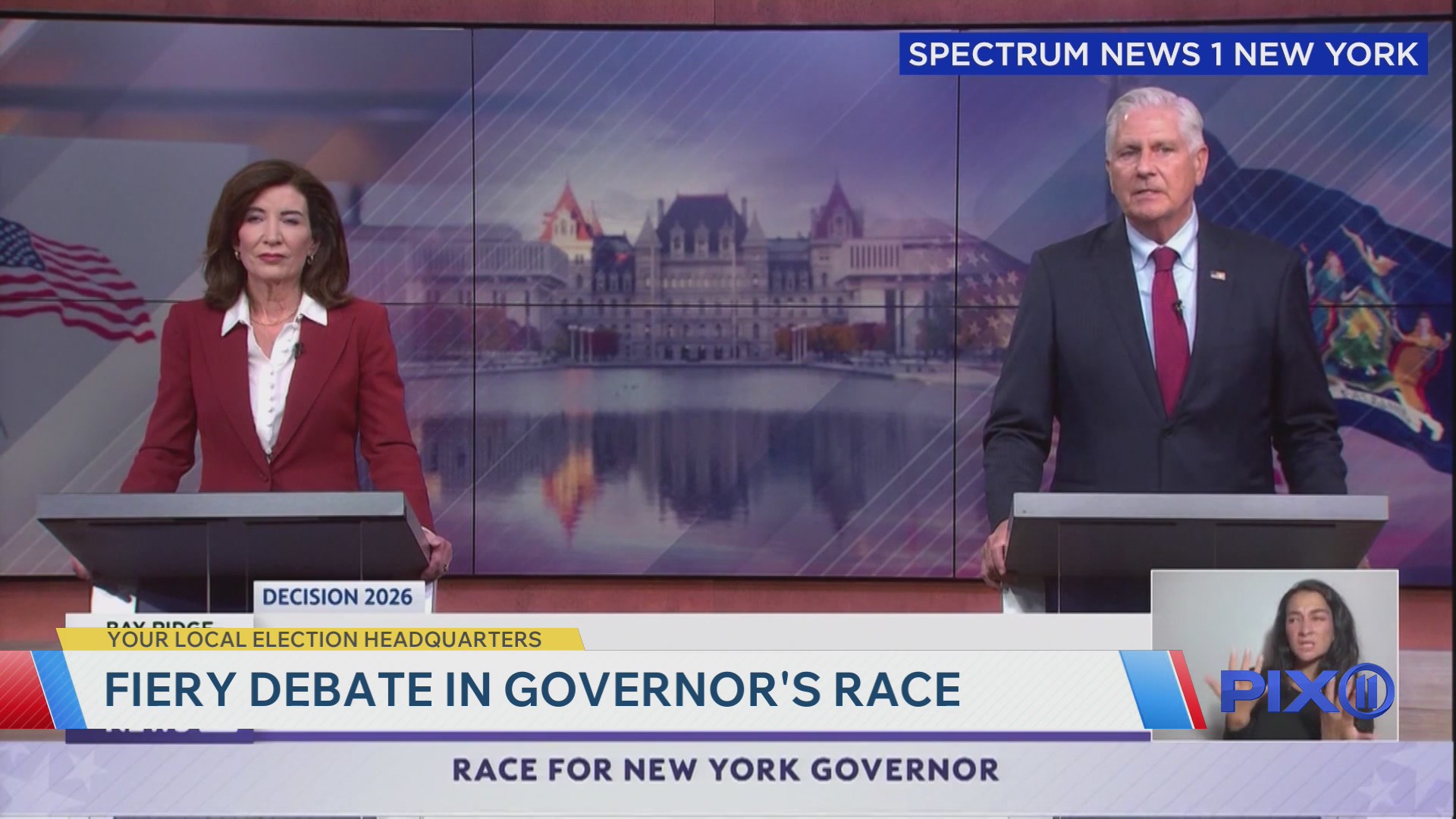 Fiery debate in New York governor's race