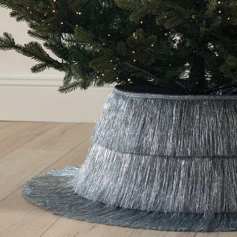 M&S’s sell-out tinsel Christmas tree skirt is back for 2026 in an even ...