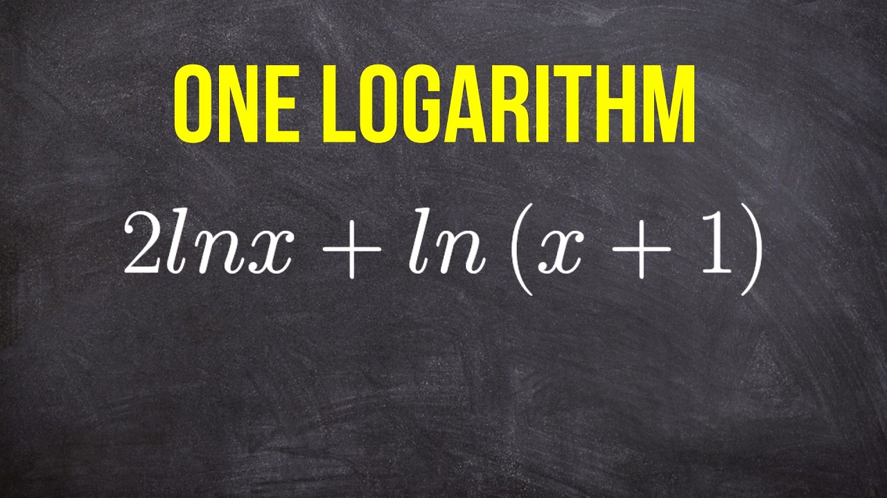 Lets condense this together (one Logarithm)