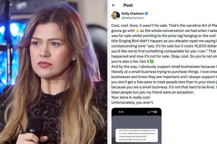 The most random celeb weighed in on the Kelly Clarkson drama, and it's ...