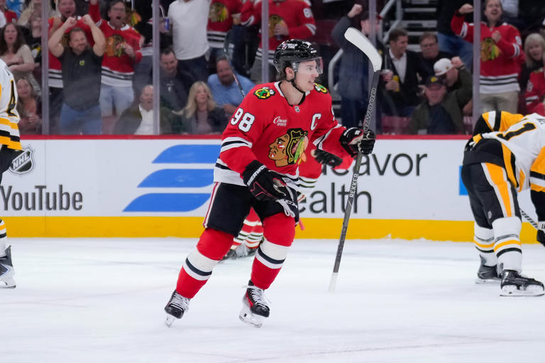 Blackhawks star Connor Bedard makes his season debut in victory over ...