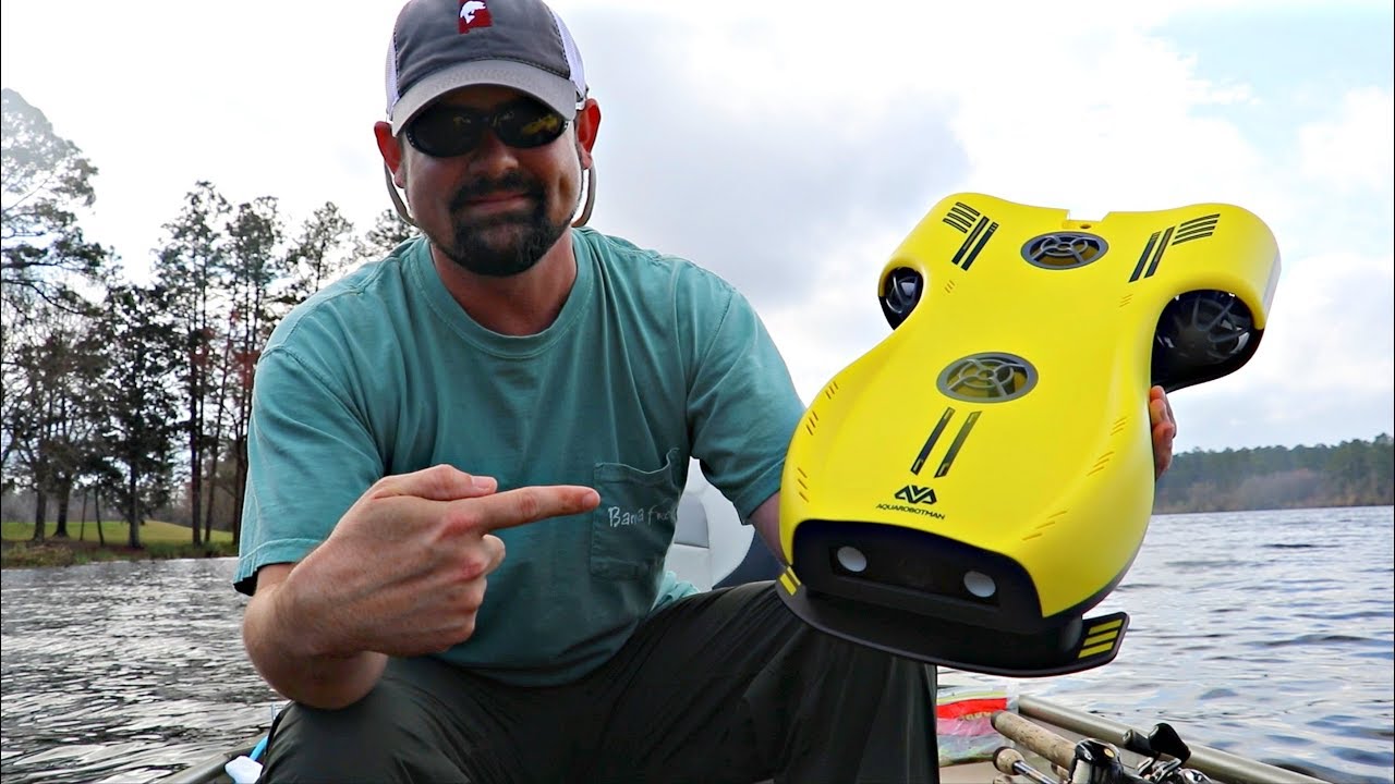 Underwater drone finds giant bass!