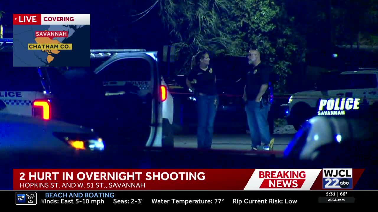 Two people hurt in overnight shooting in Savannah