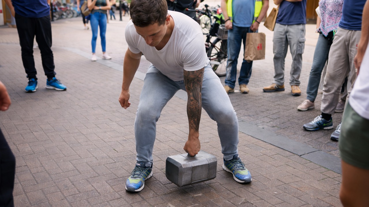 They built a 132-pound Thor's hammer then challenged strangers to lift ...