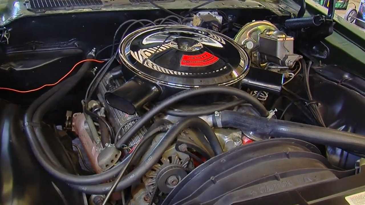High performance LT1 engine inside classic Chevrolet Camaro