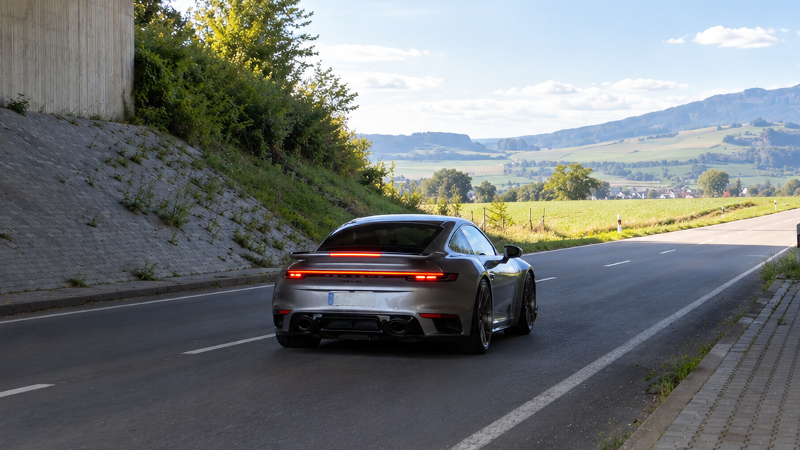 Porsche 992 Turbo is insanely fast on the unlimited Autobahn