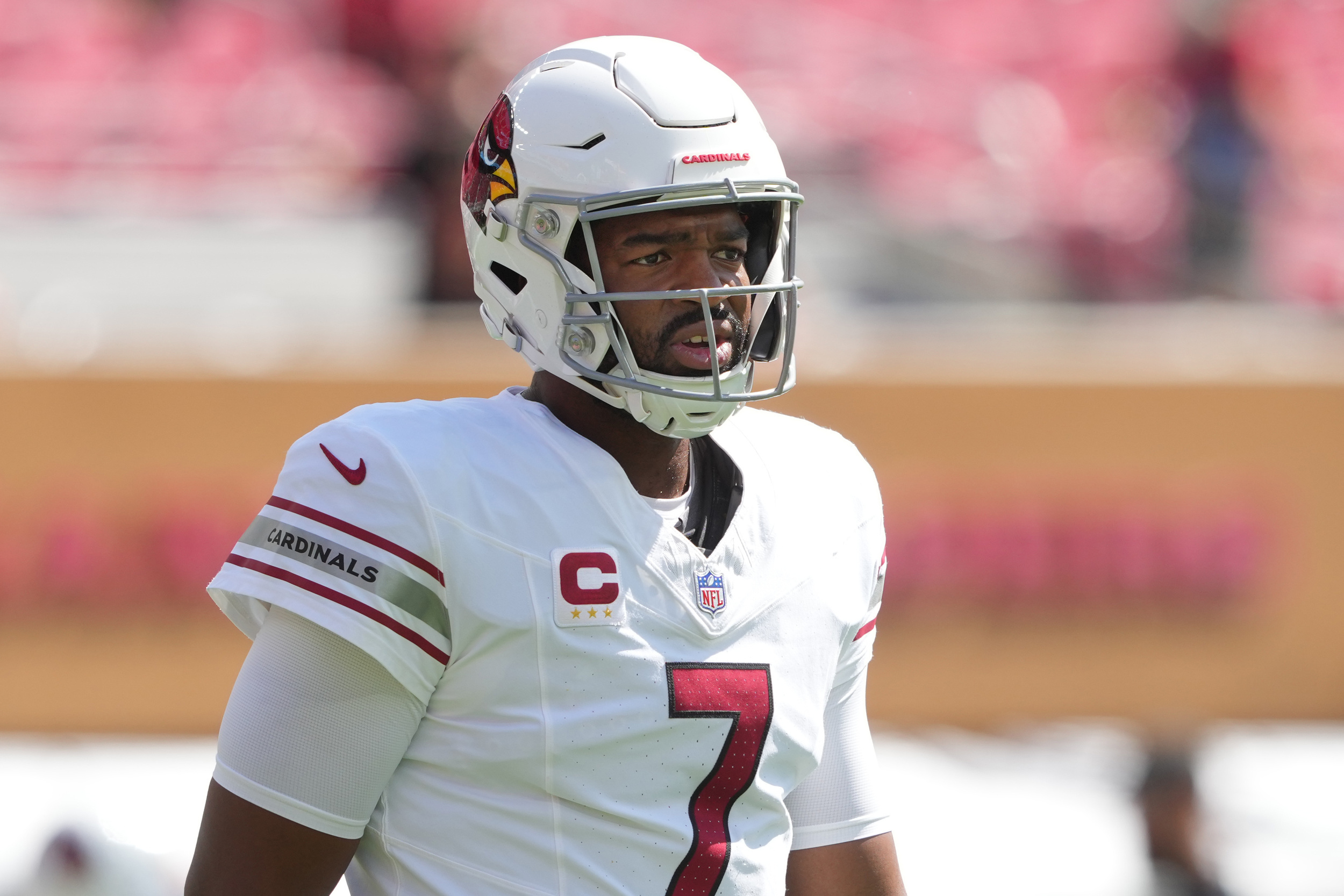 Cardinals' Jacoby Brissett given strong Carson Beck warning after ...