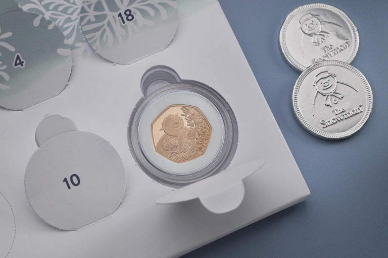 Hidden gold coin waiting to be found in Royal Mint's Snowman advent ...