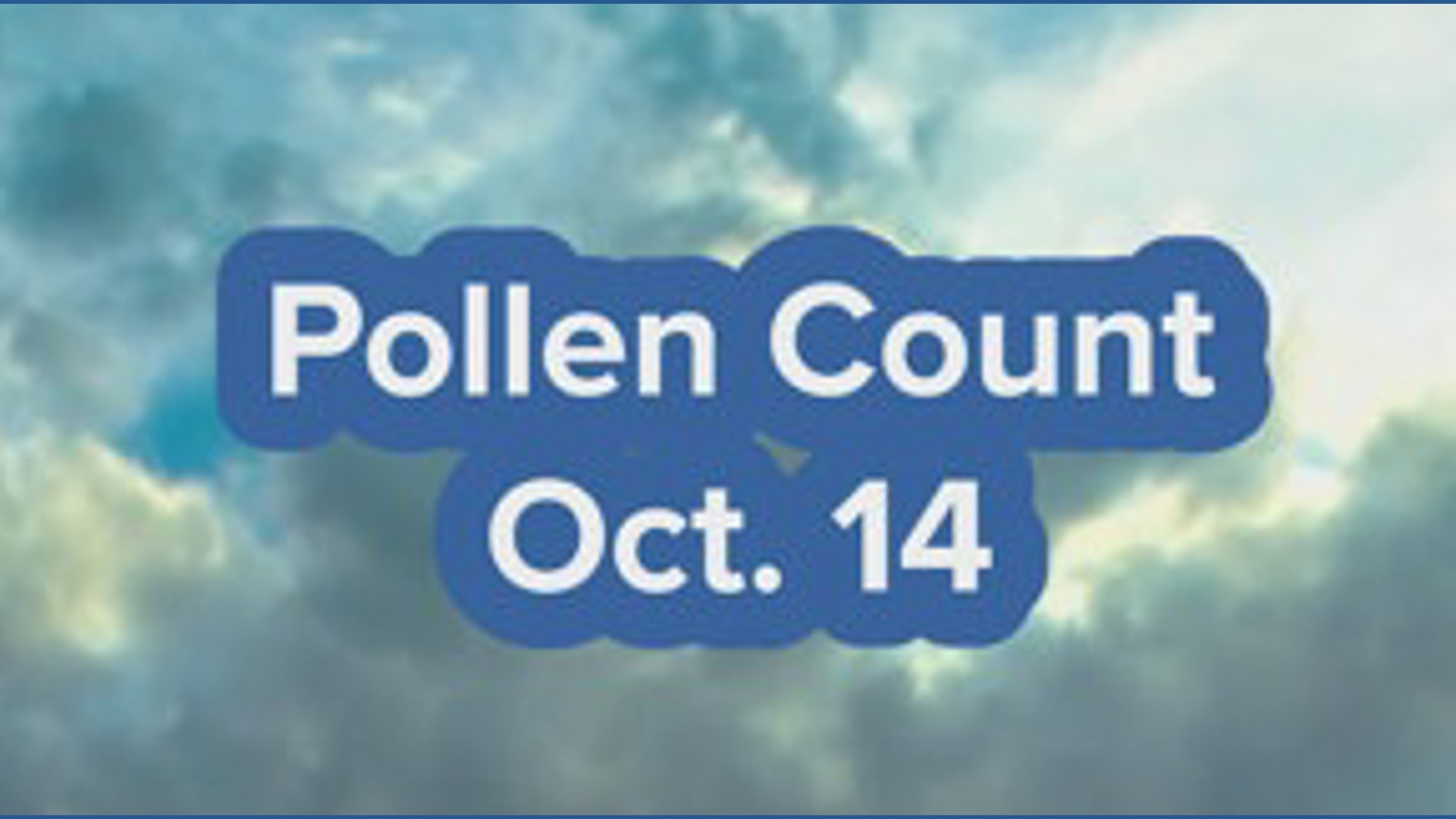 Pollen count Wednesday shows light levels across the board