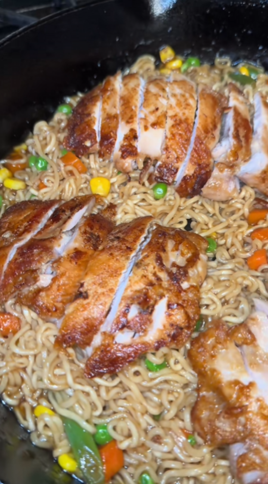 Easy teriyaki chicken ramen with delicious stir fry flavors