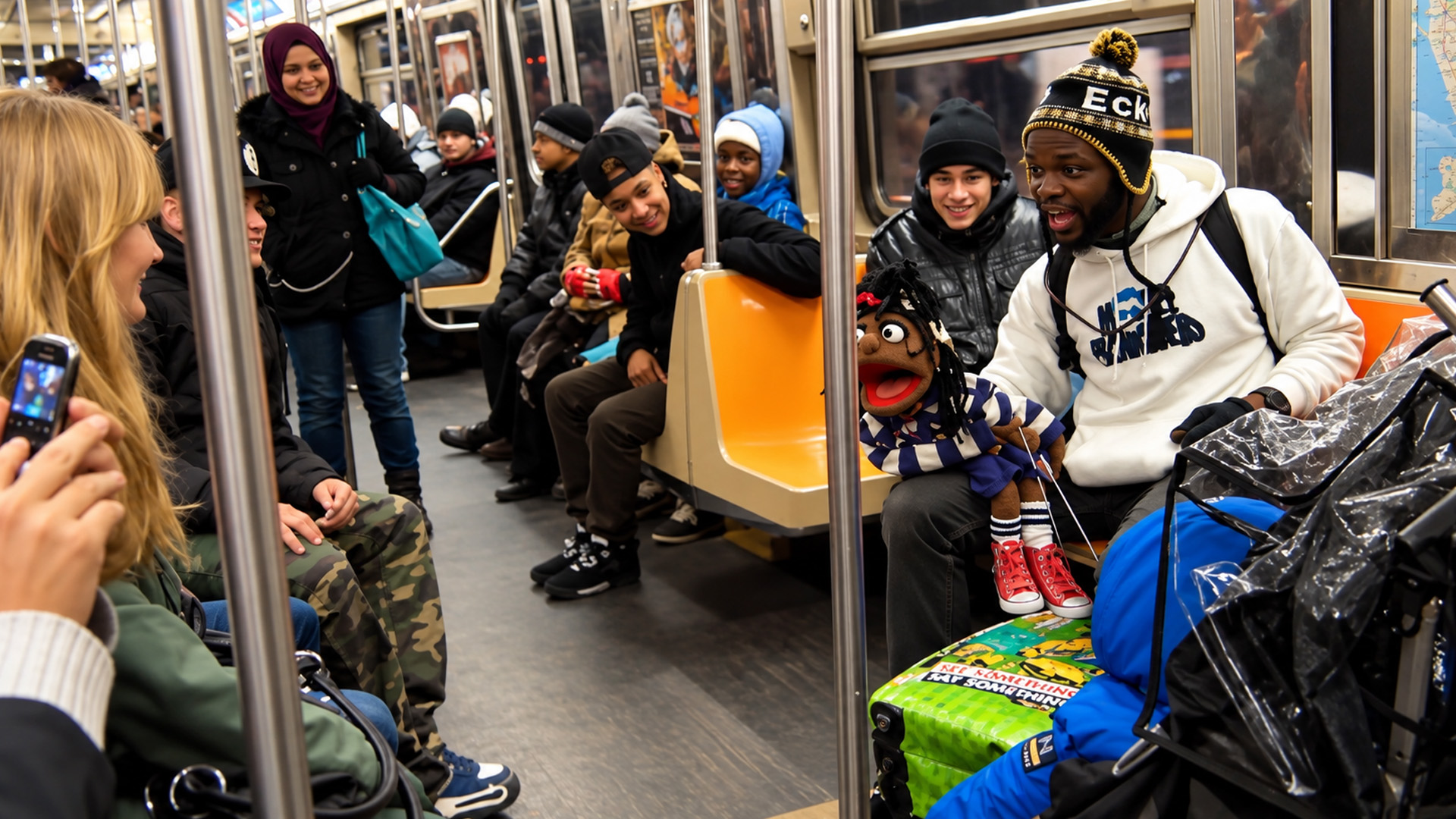 Can a ventriloquist charm someone on the subway?