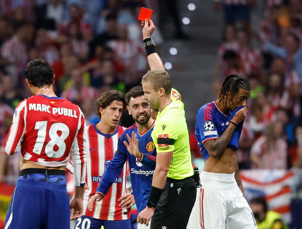 Man Utd handed new red card verdict after Atletico Madrid loss