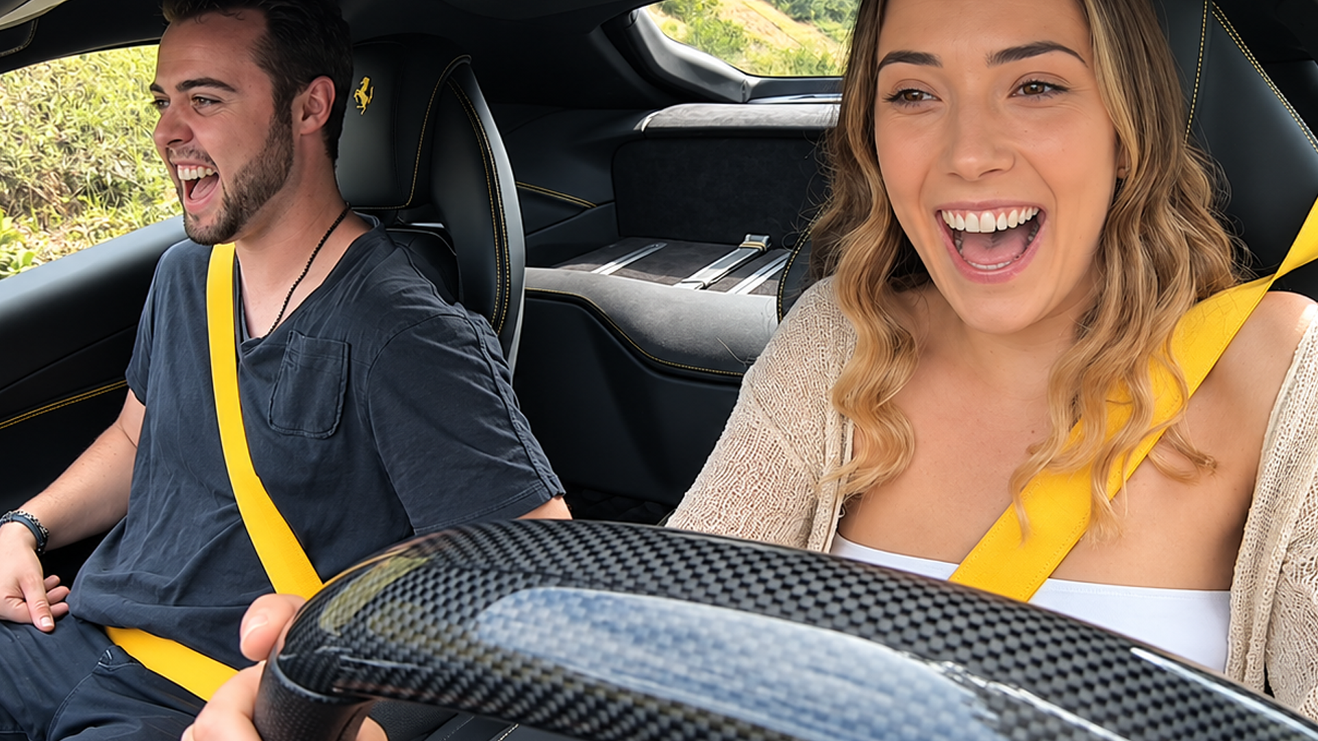 First time behind the wheel of a Ferrari