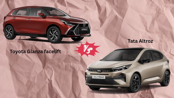 Toyota Glanza facelift vs Tata Altroz top variant spec comparison ...